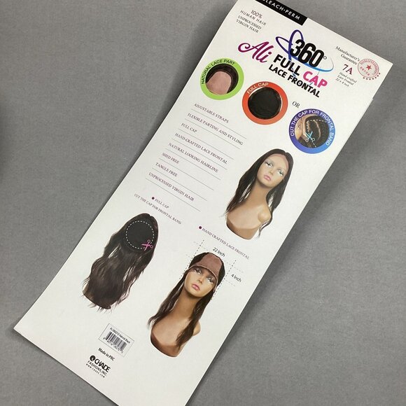 Body Wave 12” #Natural Black 100% Human Hair 360° Full Cap Lace Frontal - Picture 11 of 11